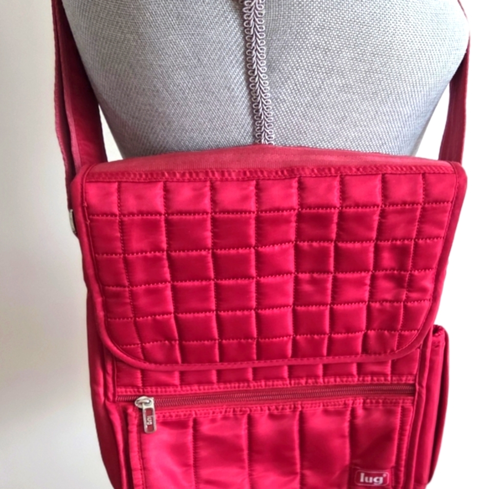 Lug Quilted Red Crossbody Bag